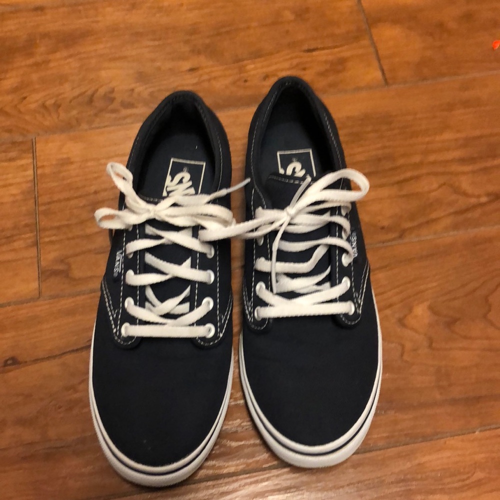 Size 6.5 Navy Blue Vans worn once